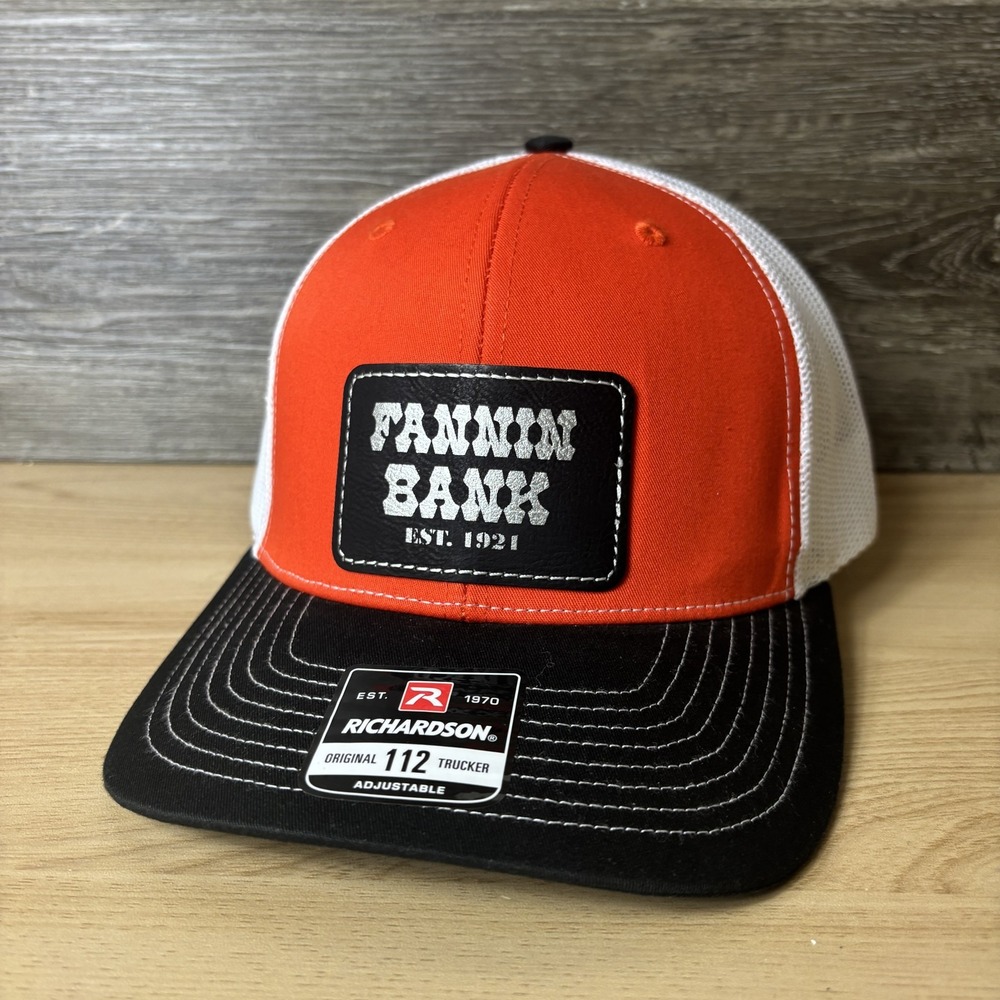 Fannin Bank Hat Cap Snap Back Trucker Patch Richardson Mens